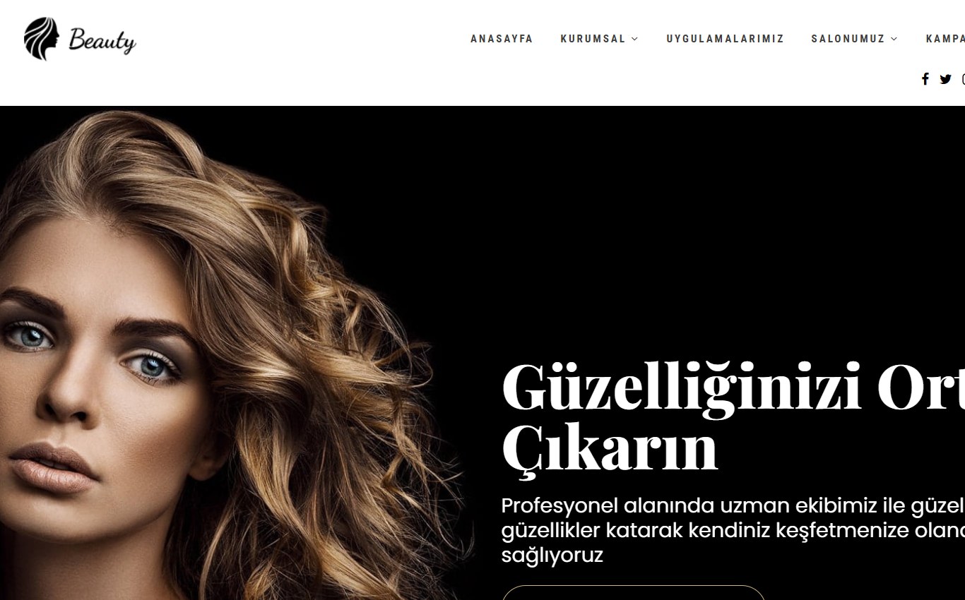 Güzellik & Bakım 1 web tasarım teması