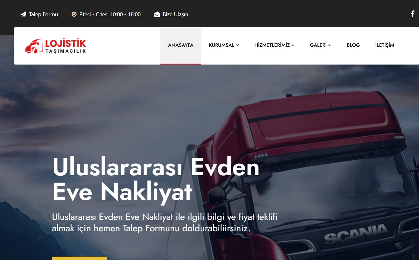 Nakliyat & Lojistik 1 web tasarım teması