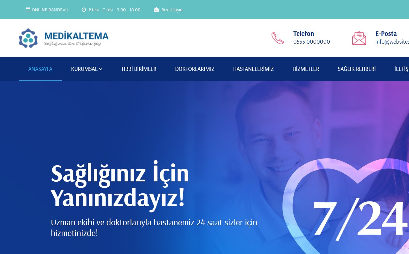 Medikal & Klinik 1 web tasarım teması