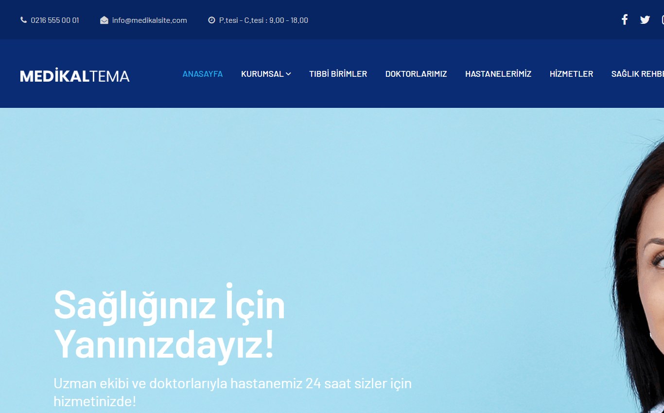 Medikal & Klinik 2 web tasarım teması