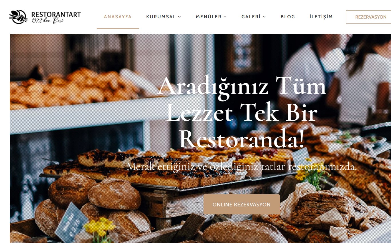 Restoran & Kafe 2 web tasarım teması