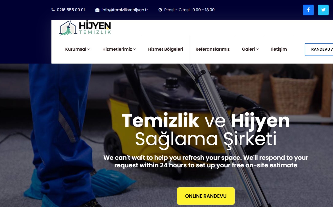 Temizlik Şirketi 2 web tasarım teması
