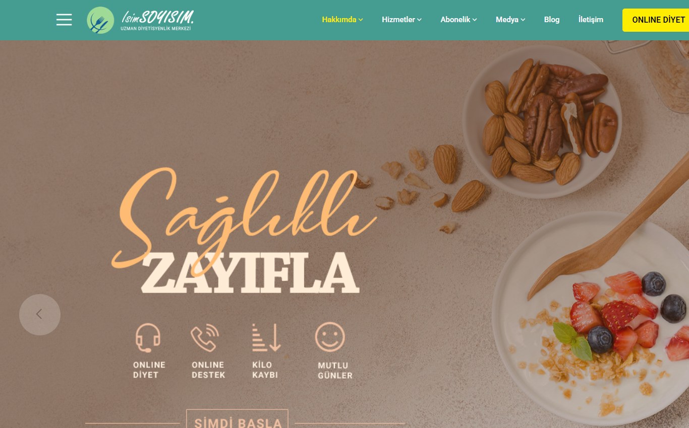 Diyetisyen 3 web tasarım teması