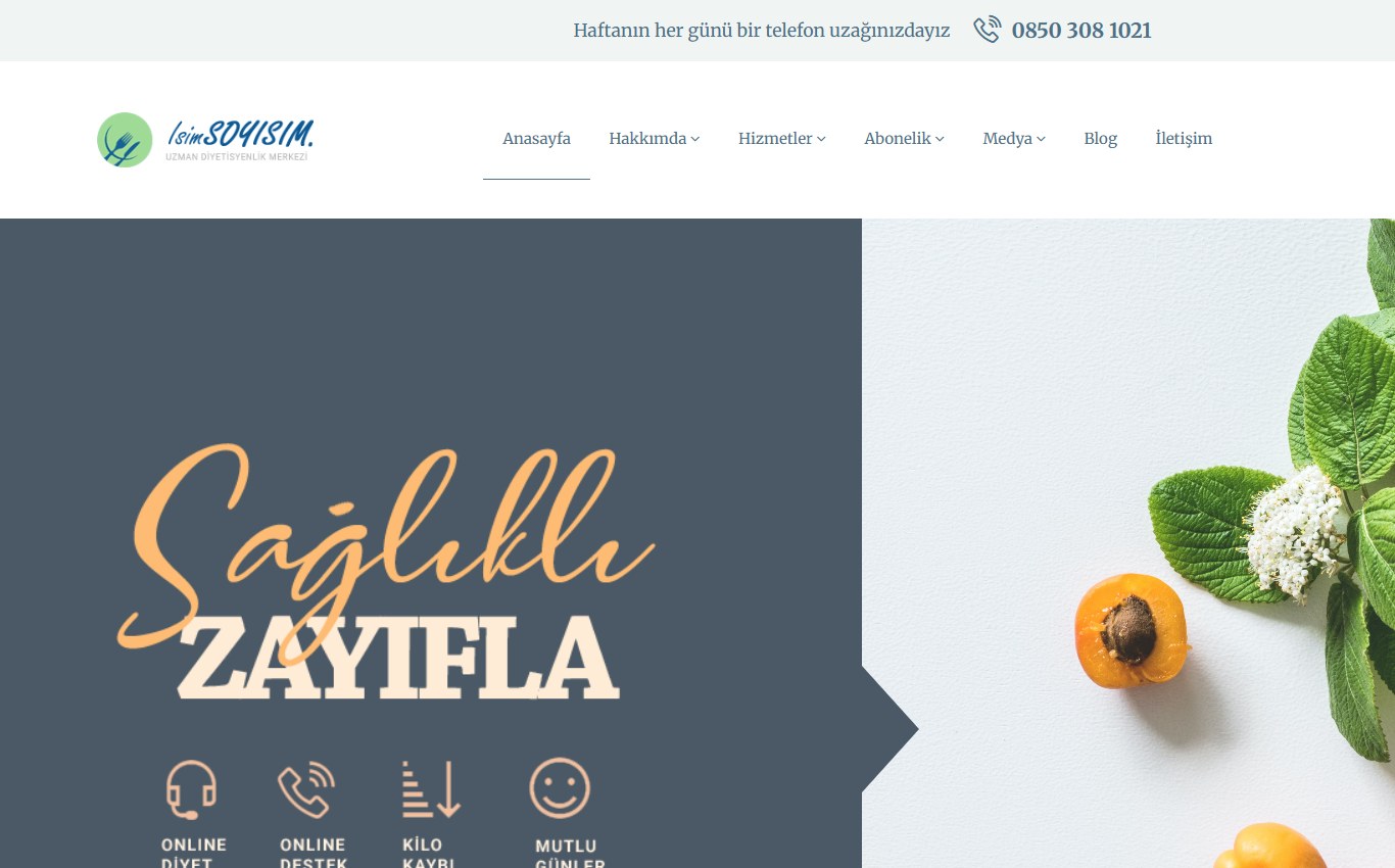 Diyetisyen 4 web tasarım teması